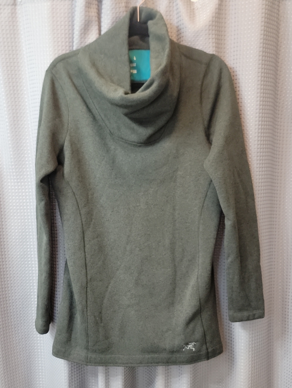 Arc'teryx Desira Tunic Olive Green Cowl Neck Fleece Pullover  Size L